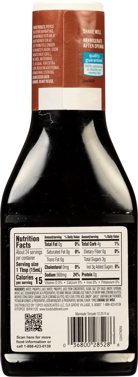 slide 3 of 9, Food Club 30 Minute Teriyaki Marinade with Pineapple Juice from Concentrate 12.25 fl oz, 12.25 fl oz