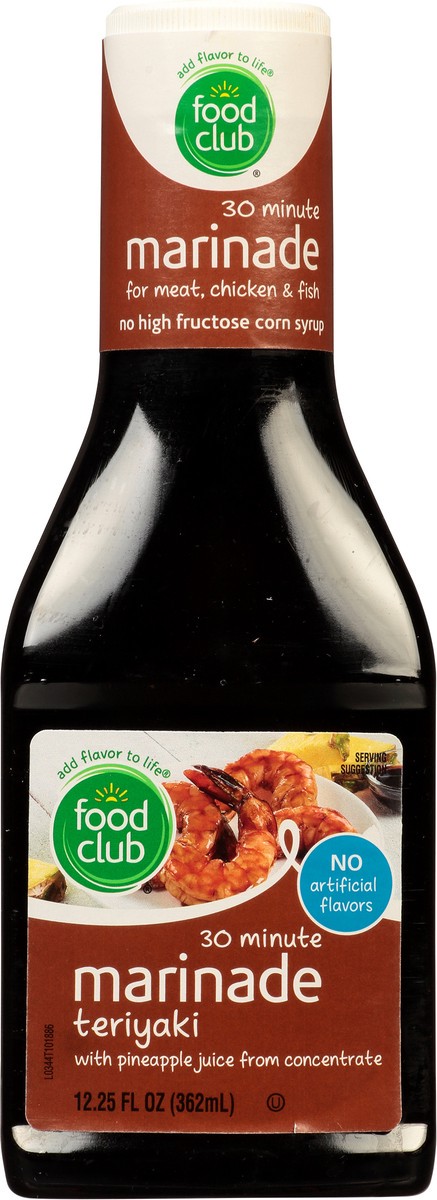 slide 2 of 9, Food Club 30 Minute Teriyaki Marinade with Pineapple Juice from Concentrate 12.25 fl oz, 12.25 fl oz