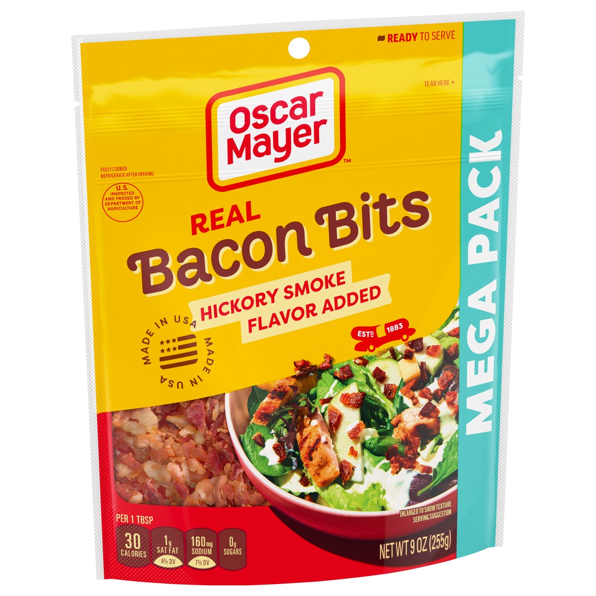 slide 7 of 9, Oscar Mayer Real Bacon Bits Mega Pack, 9 oz Bag, 2-2.5 cups, 9 oz