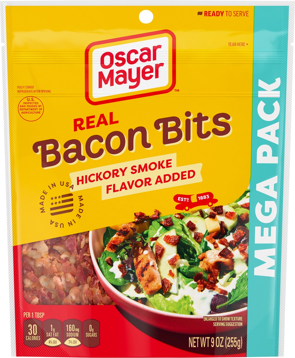 slide 6 of 9, Oscar Mayer Real Bacon Bits Mega Pack, 9 oz Bag, 2-2.5 cups, 9 oz