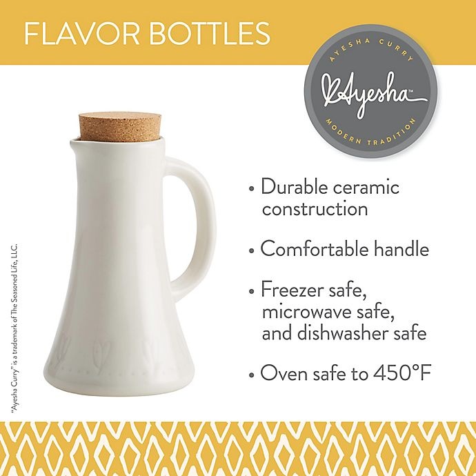 slide 7 of 7, Ayesha Curry EVOO Ceramic Flavor Bottle with Cork Stopper - Vanilla, 10 oz