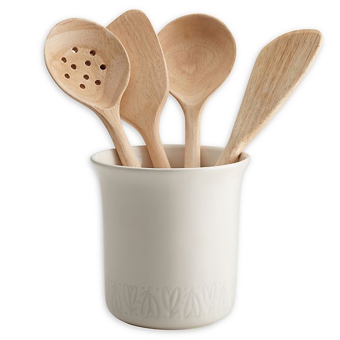 slide 1 of 3, Ayesha Curry Utensil Holder - Vanilla, 1 ct