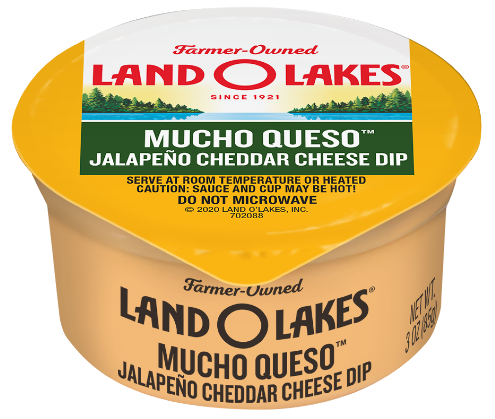 slide 1 of 1, Land O'Lakes Mucho Queso Jalapeno Cheddar Cheese Dip, 3 oz