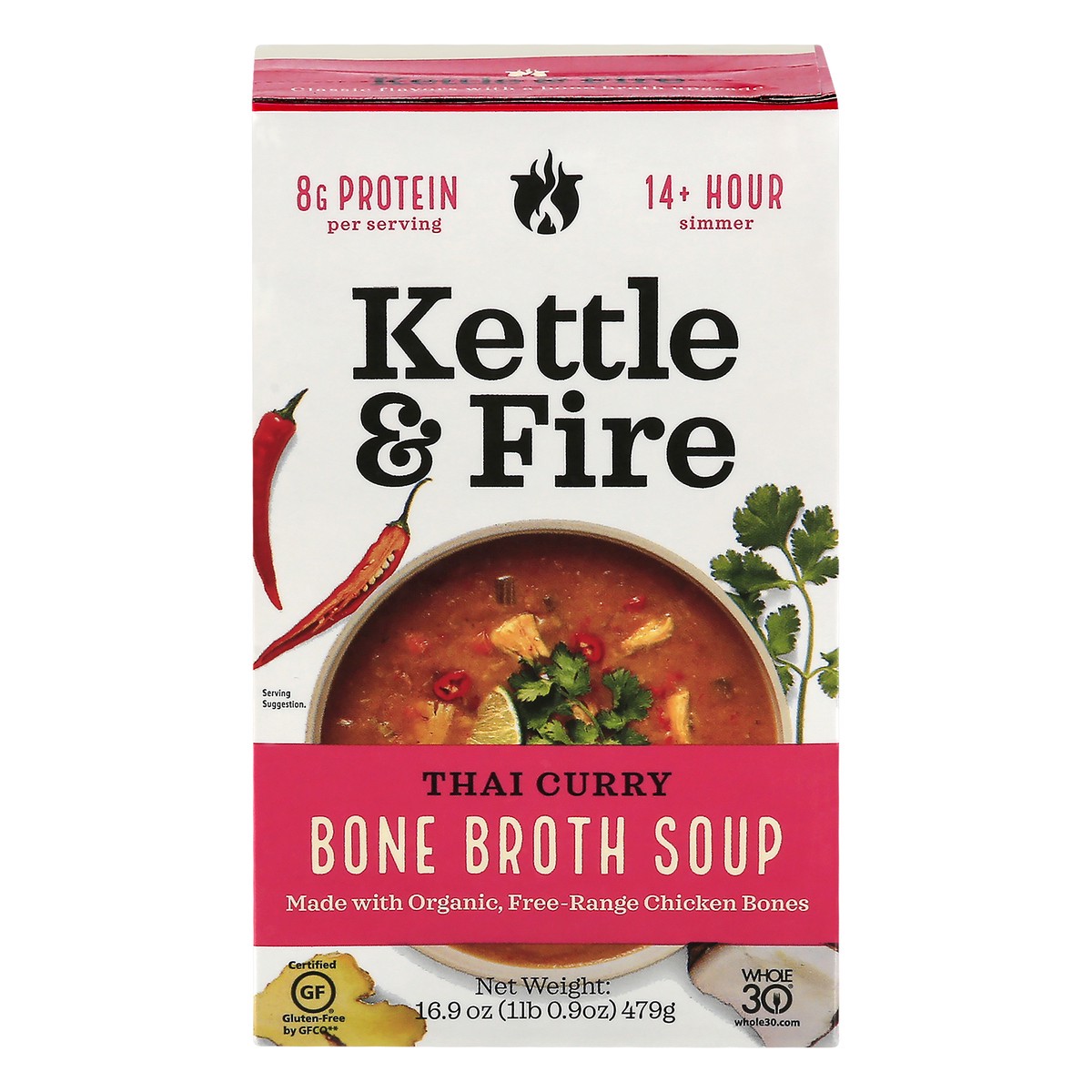 slide 4 of 12, Kettle & Fire Thai Curry Bone Broth Soup 16.9 oz, 16.9 fl oz