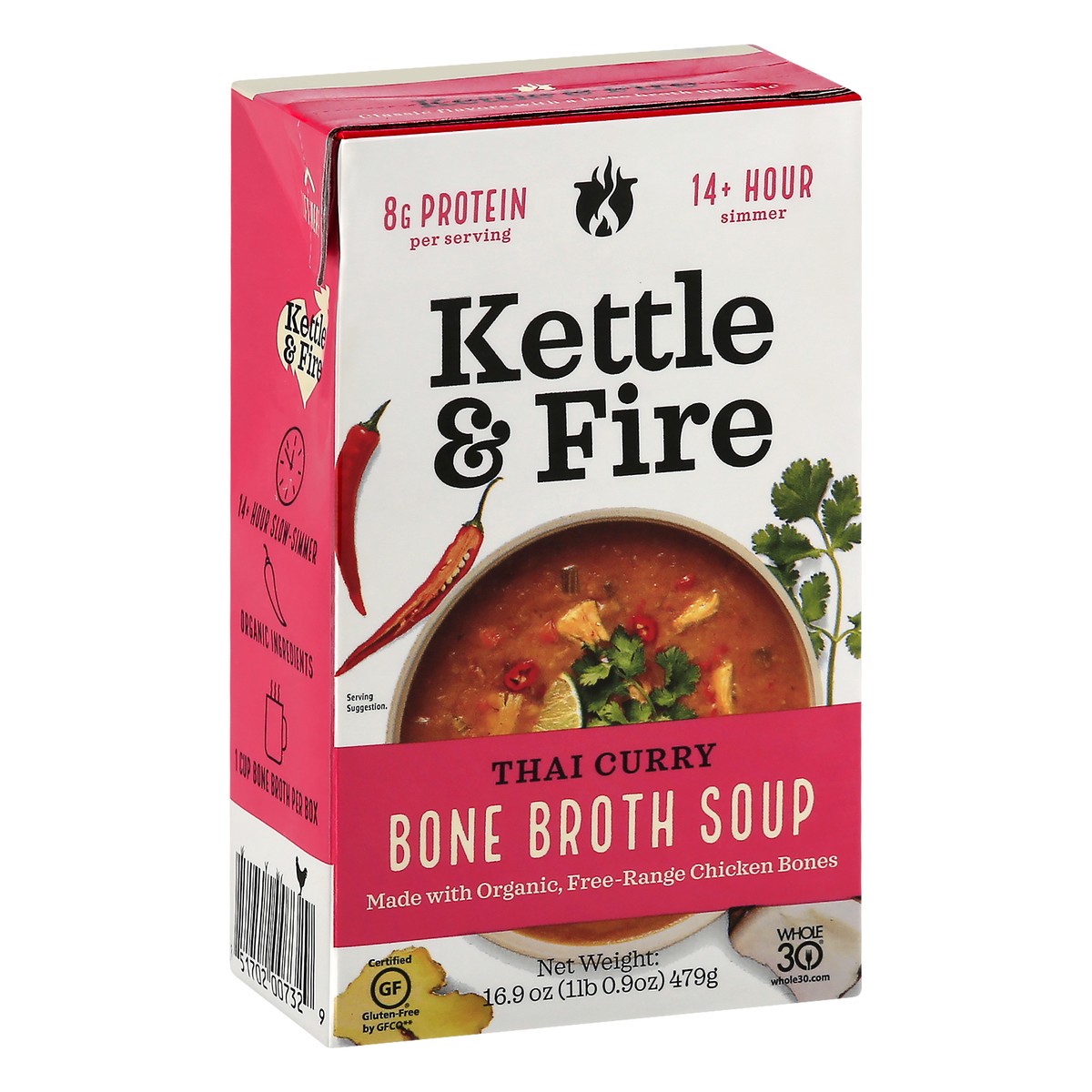 slide 8 of 12, Kettle & Fire Thai Curry Bone Broth Soup 16.9 oz, 16.9 fl oz