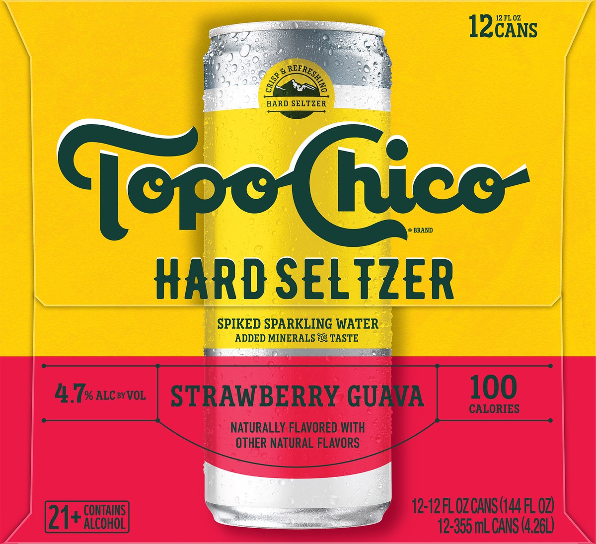 slide 4 of 14, Topo Chico Strawberry Guava Hard Seltzer 12 - 12 fl oz Cans, 12 ct