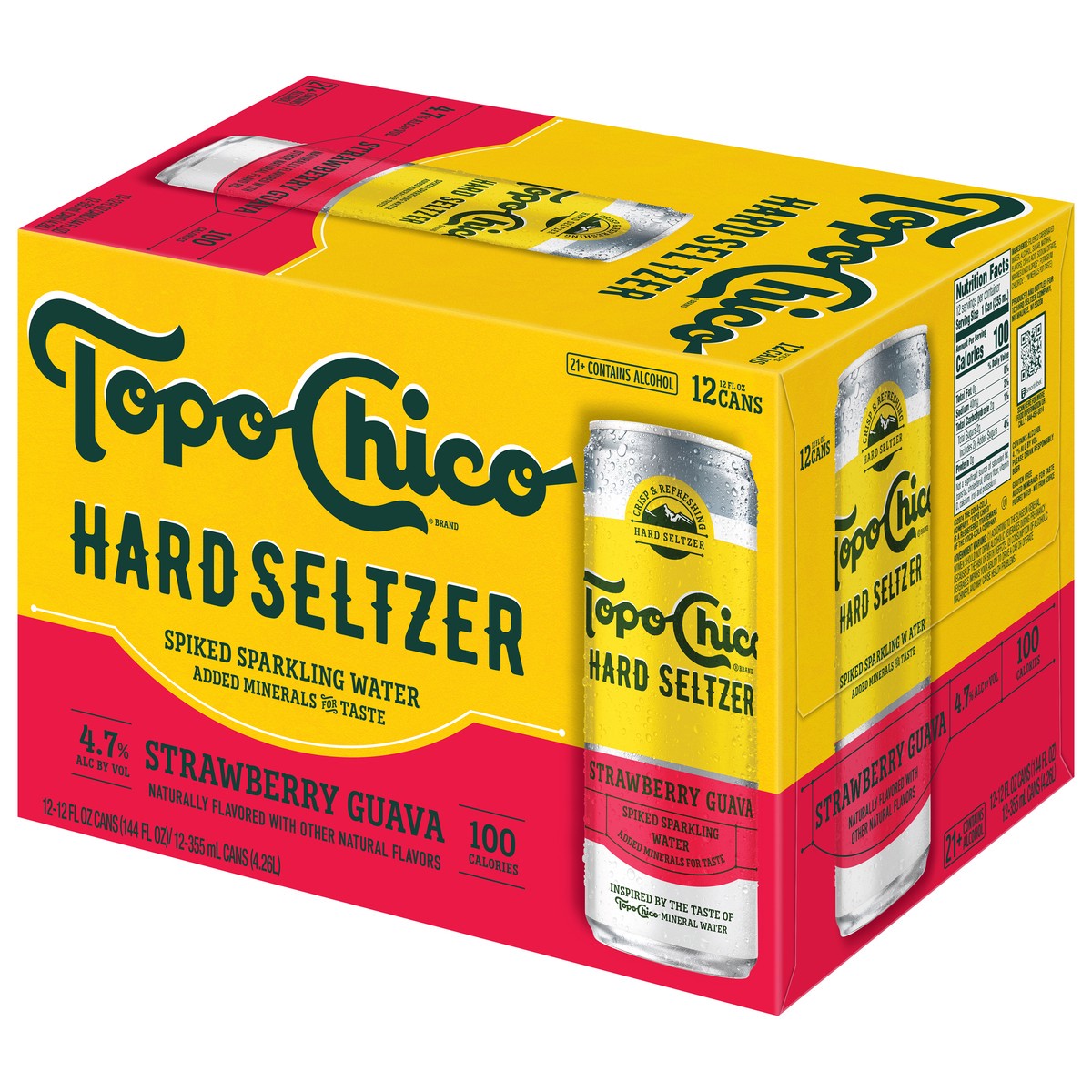 slide 5 of 14, Topo Chico Strawberry Guava Hard Seltzer 12 - 12 fl oz Cans, 12 ct