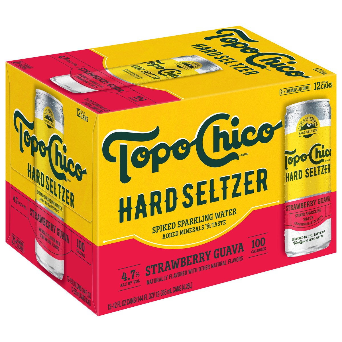 slide 8 of 14, Topo Chico Strawberry Guava Hard Seltzer 12 - 12 fl oz Cans, 12 ct