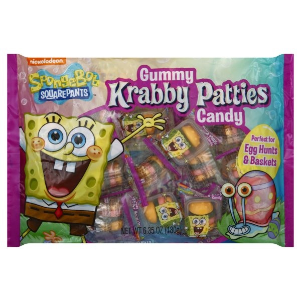 slide 1 of 1, Frankford SpongeBob Gummy Krabby Patties, 6.34 oz