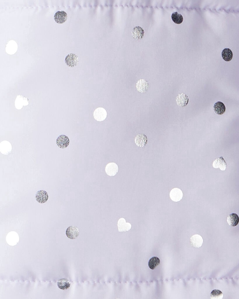 slide 2 of 3, Oshkosh Baby Girl 1-Piece Hooded Pram Snowsuit - Lavender Lavender 3-6, 1 ct