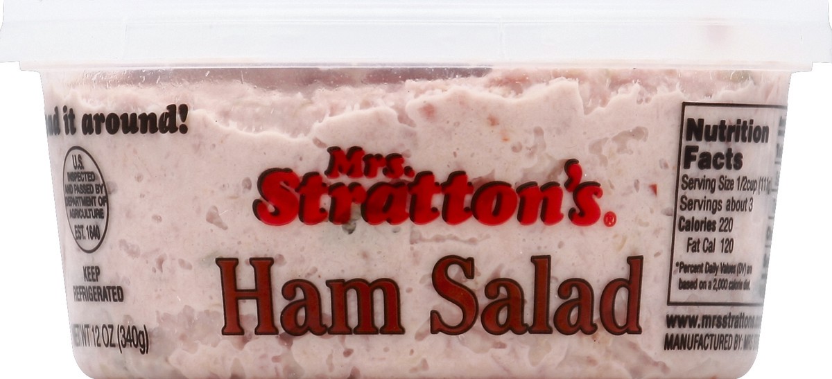 slide 2 of 3, Mrs. Stratton's Ham Salad Tub, 12 oz