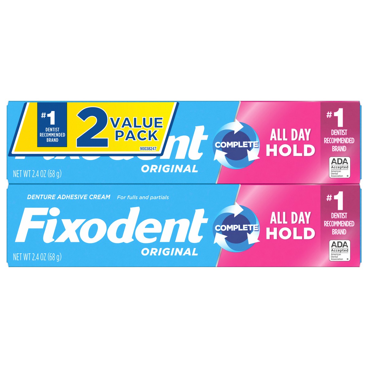 slide 5 of 6, Fixodent Original Secure Denture Adhesive 2.4oz (Twin Pack), 2 ct