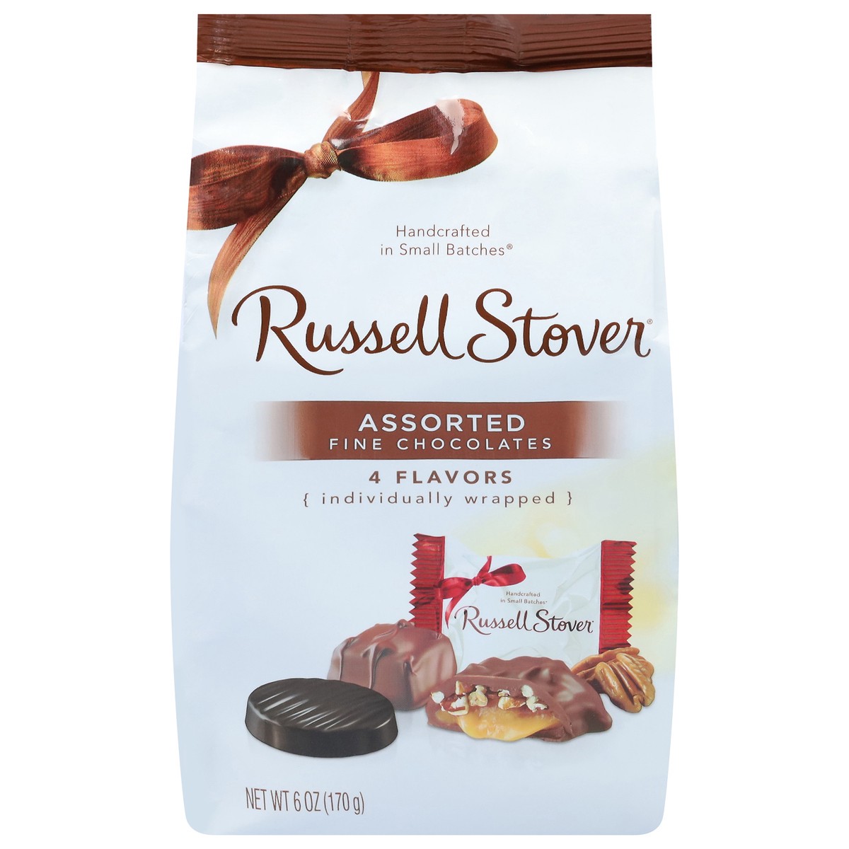 slide 1 of 9, RUSSELL STOVER Assorted Milk & Dark Chocolates, 6 oz. bag (˜ 11 pieces), 6 oz