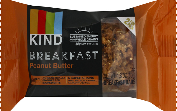 slide 1 of 1, KIND Peanut Butter Breakfast Bar, 1 ct