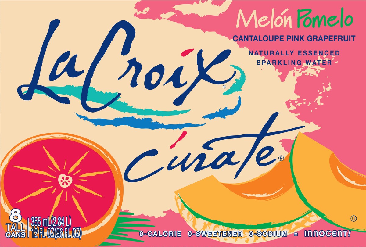 slide 1 of 30, La Croix Cantaloupe Spring Water - 96 fl oz, 96 fl oz