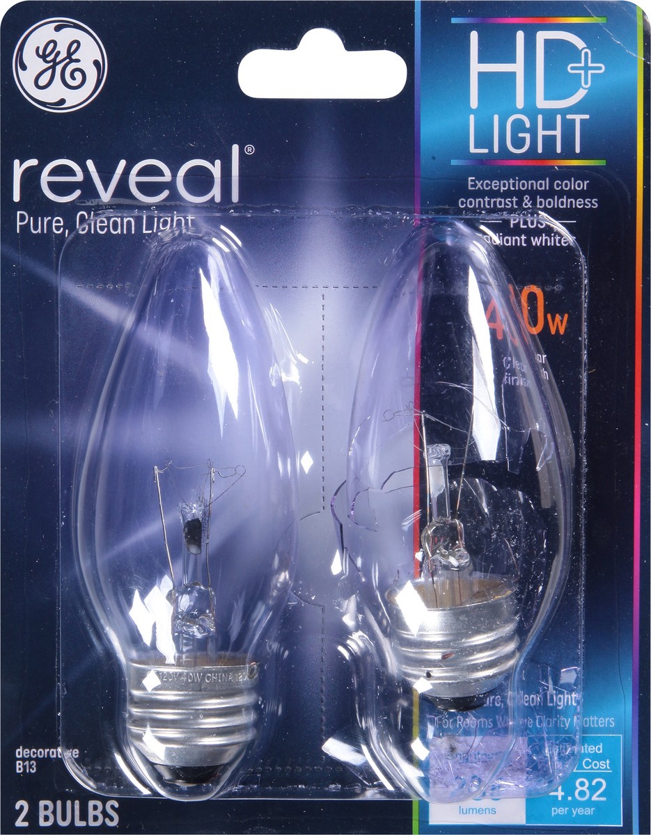 slide 7 of 12, GE Reveal 40 Watts Light Bulb 2 ea, 2 ct