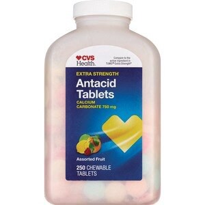 slide 1 of 1, CVS Health Extra Strength Antacid Tablets, Assorted Fruit, 250 Ct, 1 ct