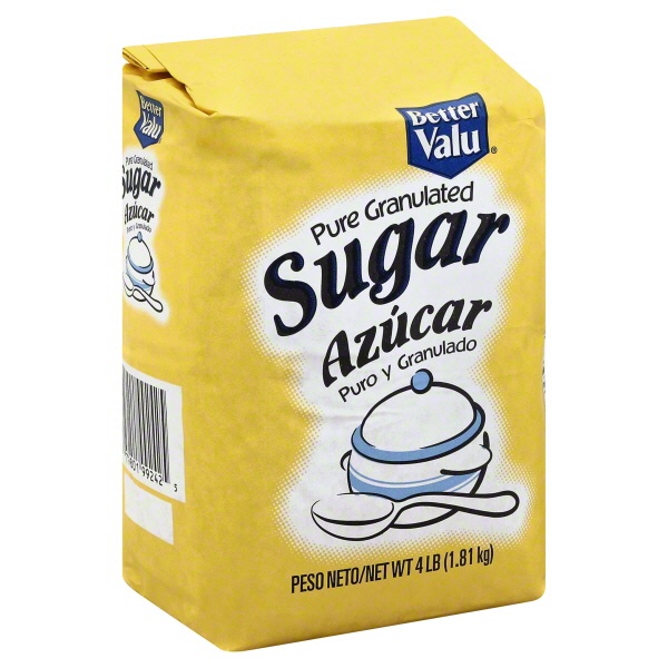 slide 1 of 1, Better Valu Granulated Sugar, 4 lb