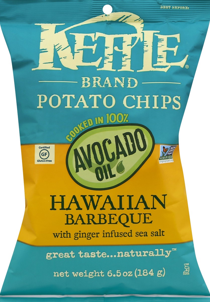 slide 5 of 5, Kettle Brand Avocado Oil Hawaiian Barbeque Potato Chips, 6.5 oz