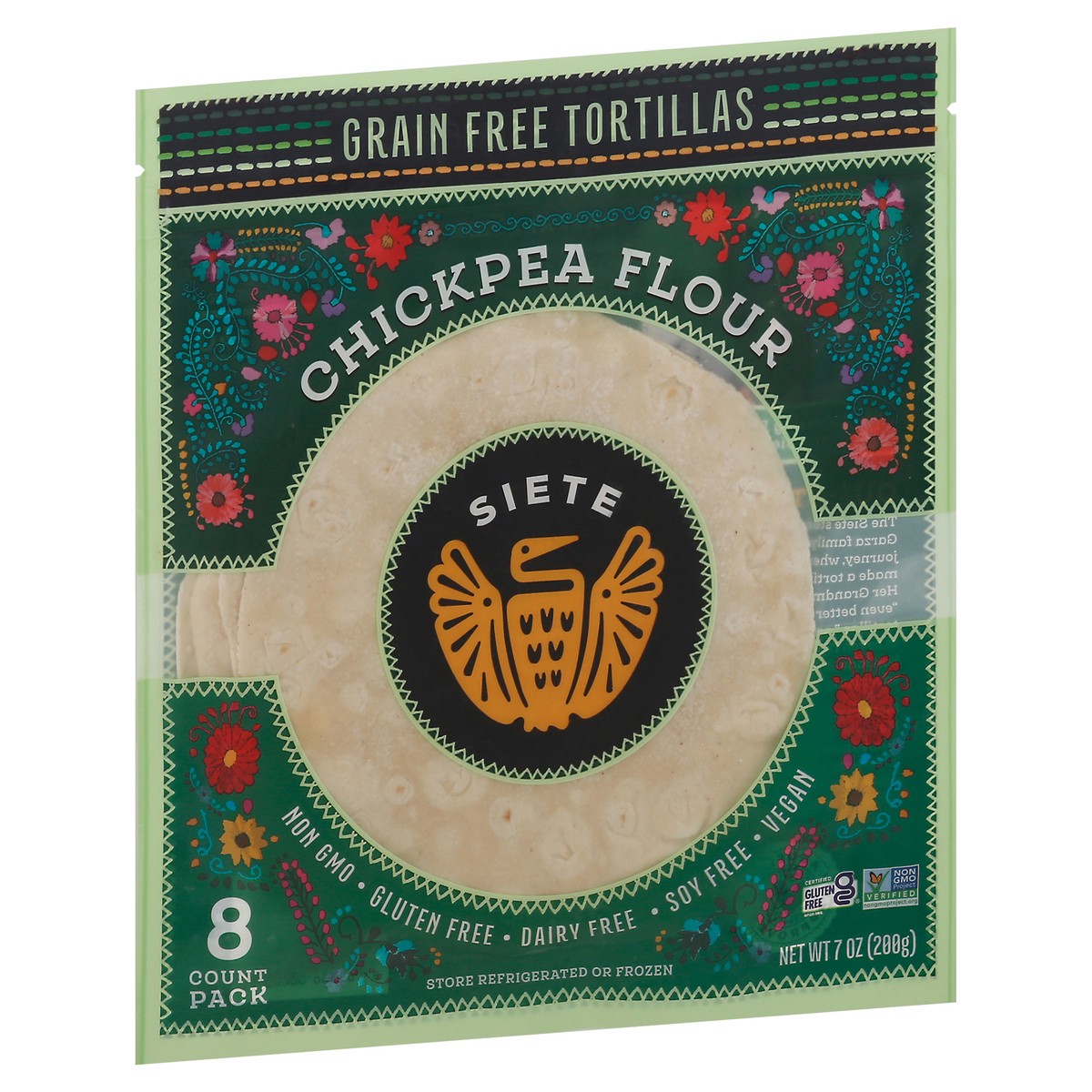 slide 9 of 13, Siete Grain Free Chickpea Flour Tortillas 8 ea, 8 ct