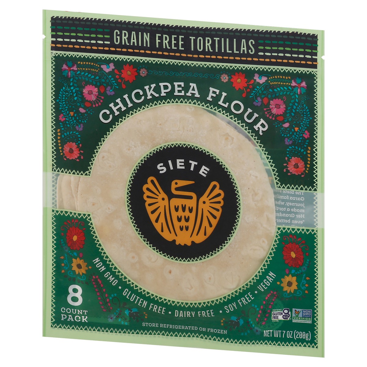 slide 10 of 13, Siete Grain Free Chickpea Flour Tortillas 8 ea, 8 ct