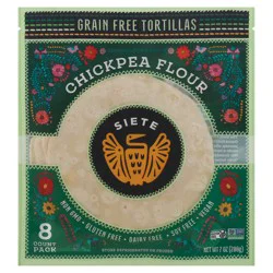 Siete Frozen Chickpea Flour Tortillas - 8 ct/8 oz
