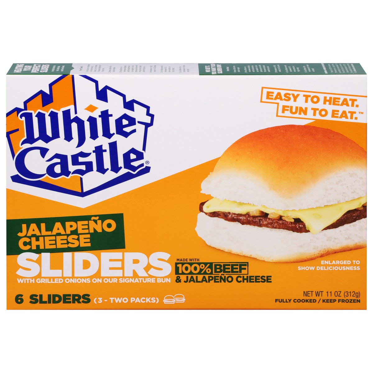 slide 1 of 8, White Castle Jalapeno Cheese Sliders, 9.5 oz