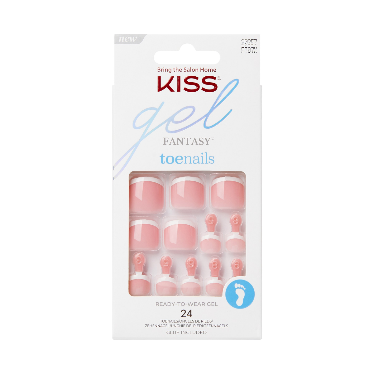 slide 1 of 1, KISS NAIL Ks Gel Fantasy Toenails- Chase It, 1 ct