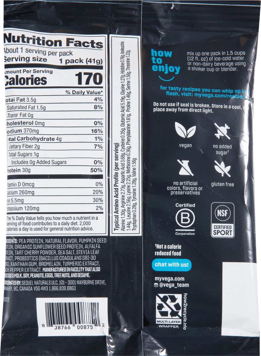 slide 5 of 13, Vega Sport Vanilla Flavored Premium Protein Powder Packet, 1.5 oz