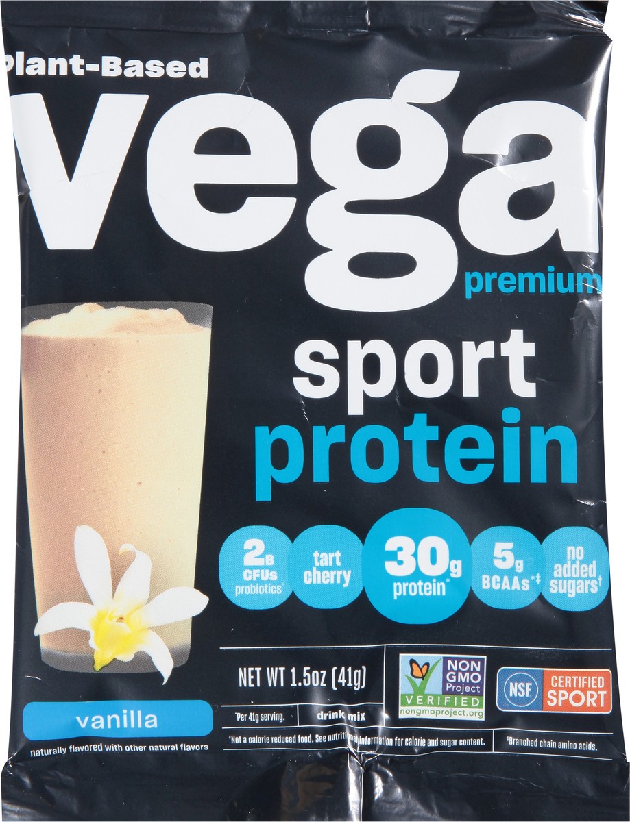 slide 6 of 13, Vega Sport Vanilla Flavored Premium Protein Powder Packet, 1.5 oz