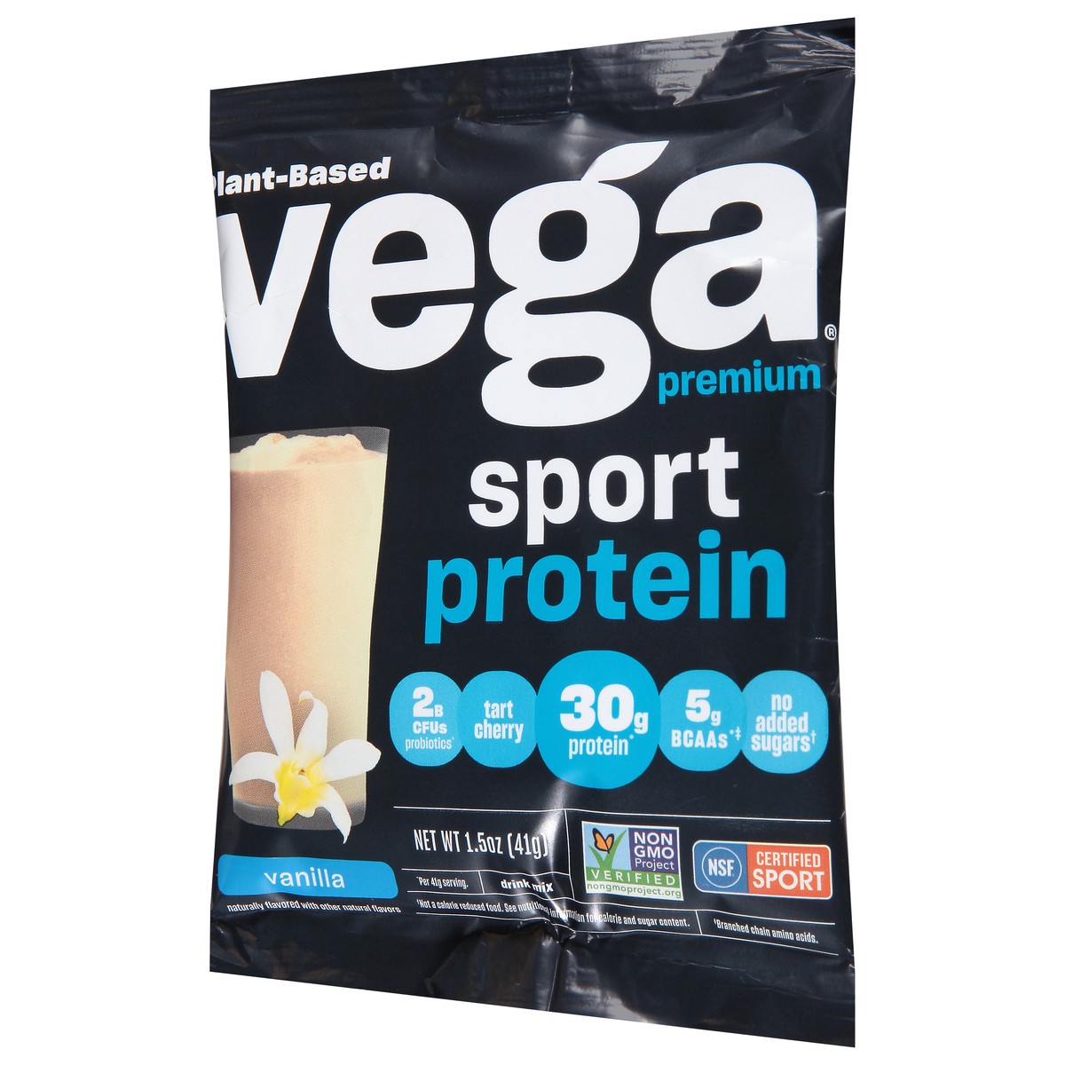 slide 10 of 13, Vega Sport Vanilla Flavored Premium Protein Powder Packet, 1.5 oz
