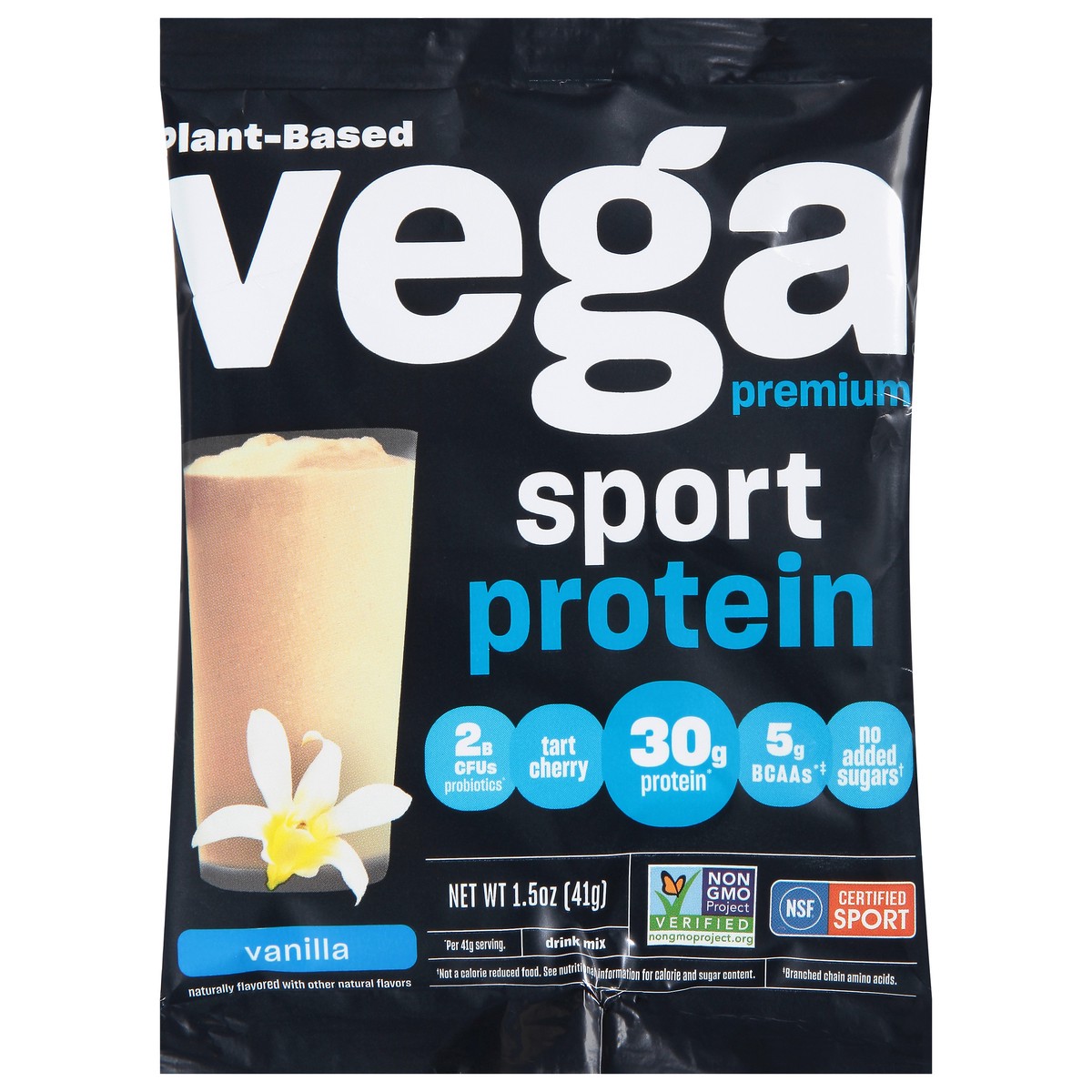 slide 12 of 13, Vega Sport Vanilla Flavored Premium Protein Powder Packet, 1.5 oz