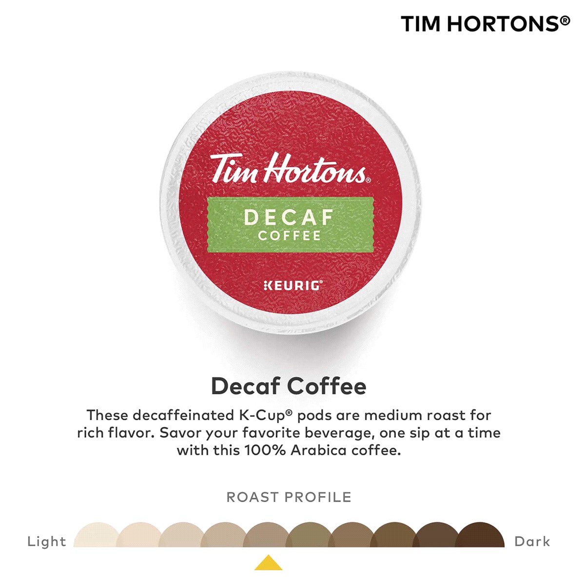 slide 2 of 2, Tim Hortons Decaffeinted Single Serve Coffee Pods - 12 ct, 12 ct