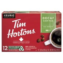 Tim Hortons Decaffeinted Single Serve Coffee Pods - 12 ct