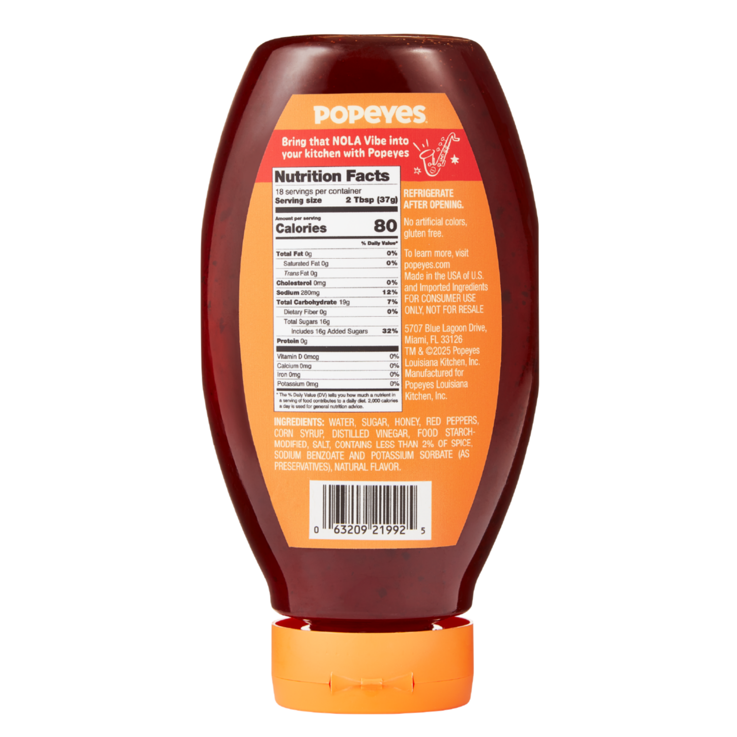 slide 2 of 2, Popeyes Sauce Sweet Heat - 18 Oz, 18 oz