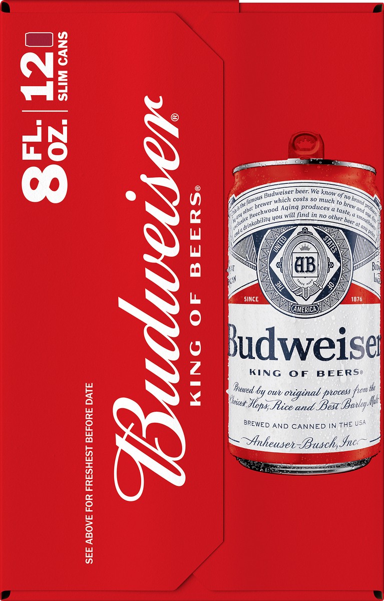 slide 2 of 8, Budweiser Mini Lager Beer 12 ea, 12 ct; 8 fl oz