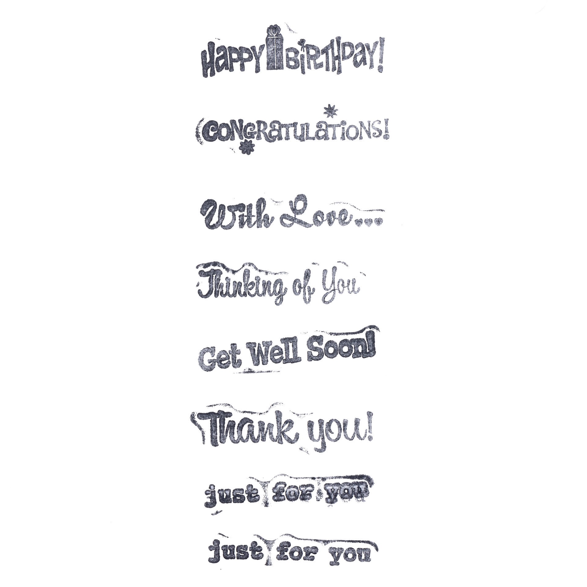 slide 2 of 5, Greetings Wood Stamp Set By Recollections, 1 ct