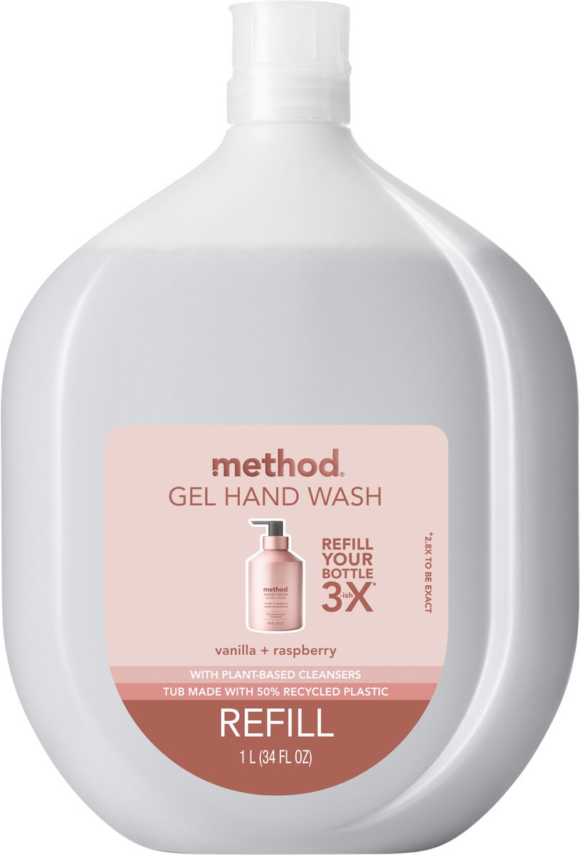 slide 3 of 3, Method Aluminum Gel Hand Soap - Vanilla + Raspberry Refill - 34 fl oz, 34 fl oz