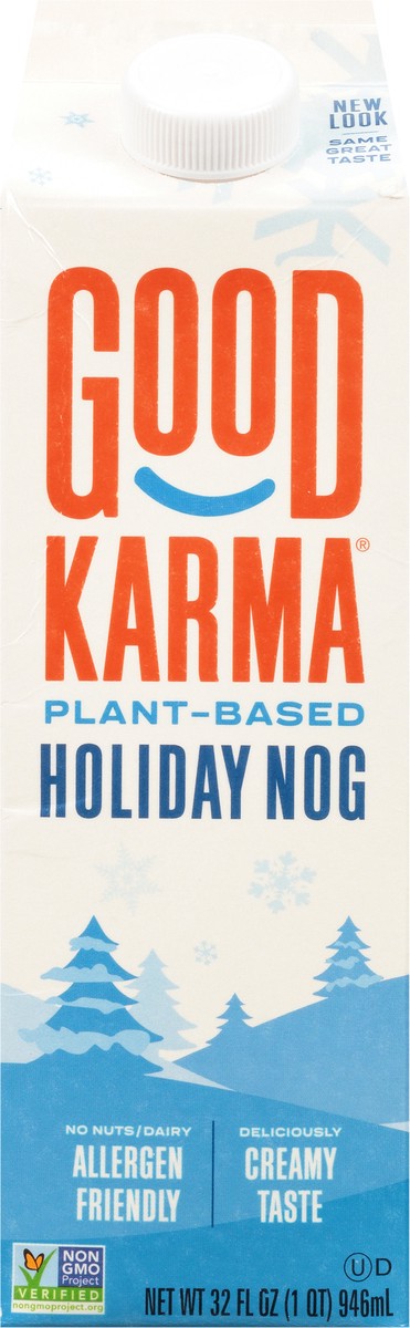 slide 1 of 13, Good Karma Plant-Based Holiday Nog 32 fl oz, 32 fl oz