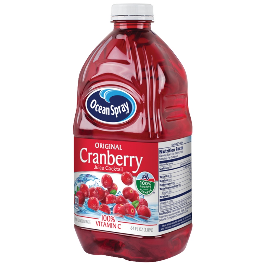 slide 3 of 5, Ocean Spray Cranberry Juice Cocktail, 64 fl oz