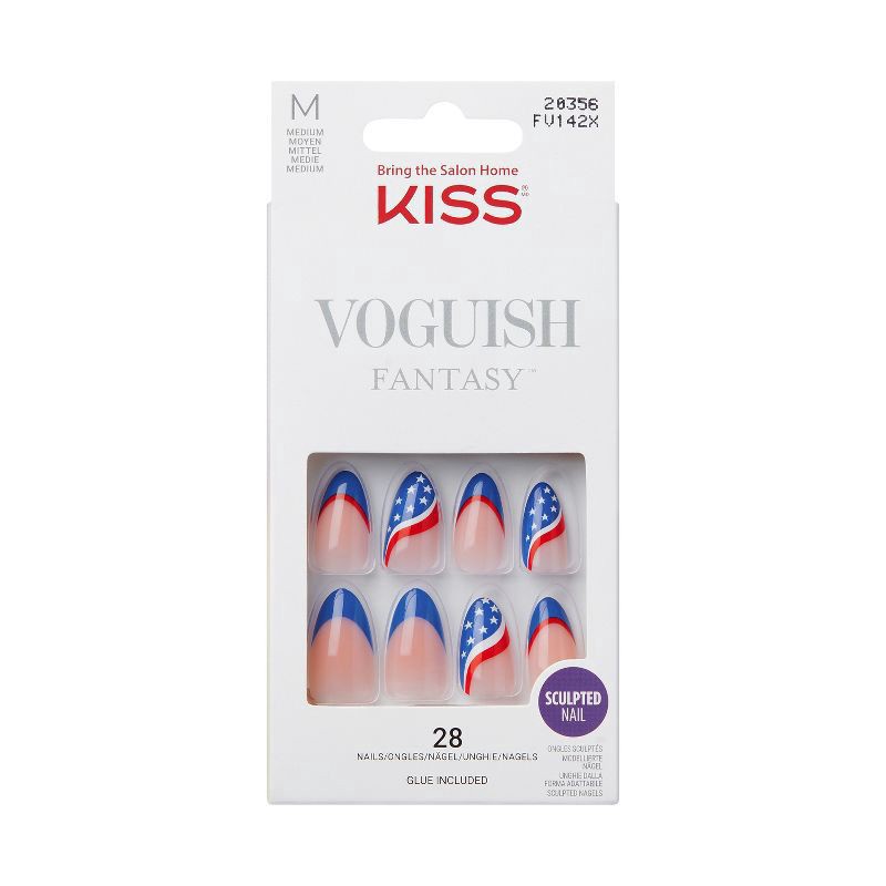 slide 1 of 9, KISS NAIL Ks Voguish Fantasy, Smooth, 1 ct
