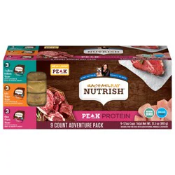 Rachael Ray Nutrish Peak Protein Adventure Pack Wet Dog Food, 3.5 oz. Cups, 9 Count