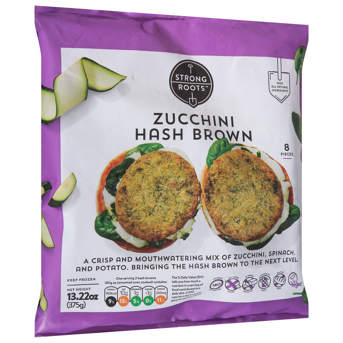 slide 2 of 12, Strong Roots Zucchini Hash Brown 13.22 oz, 13.22 oz