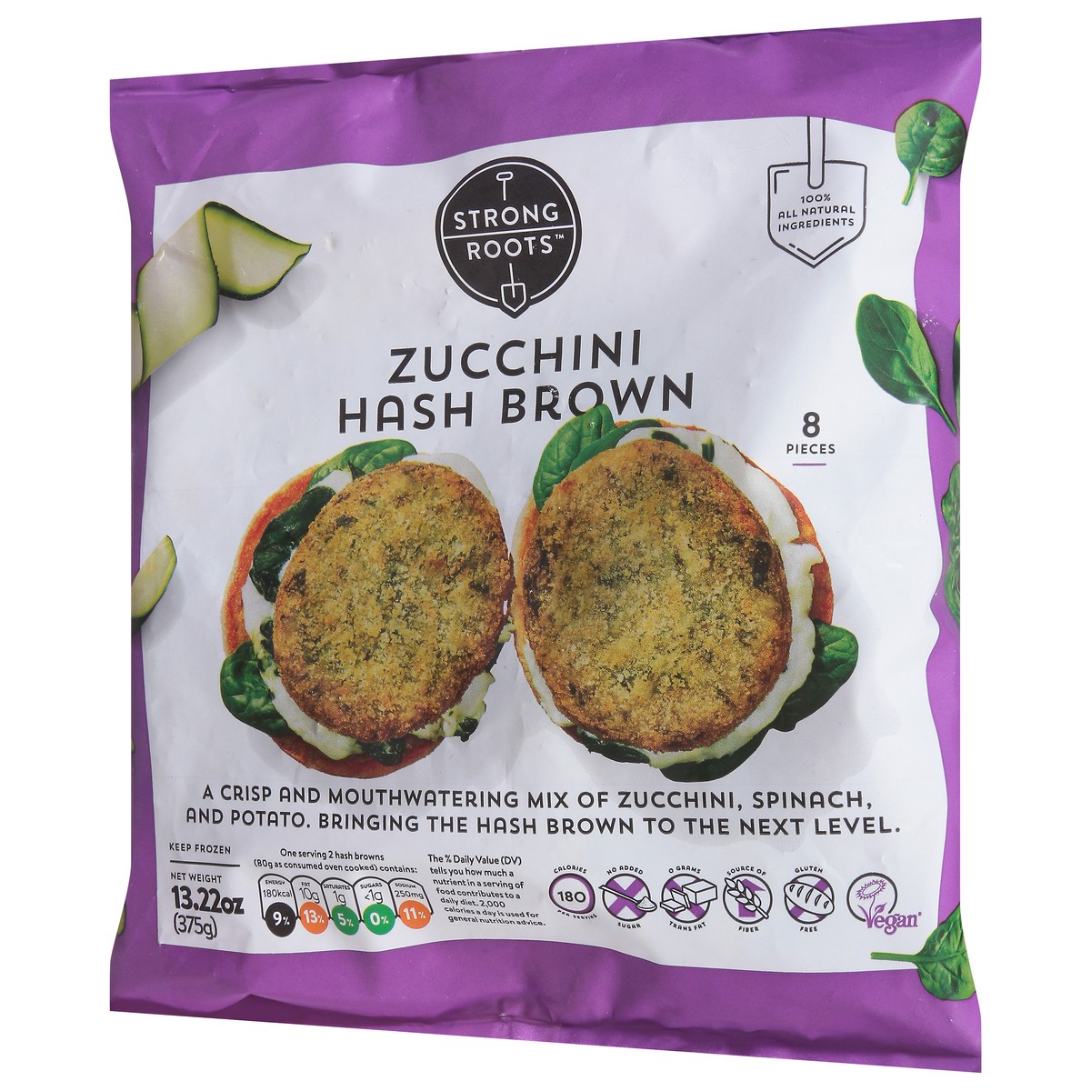 slide 7 of 12, Strong Roots Zucchini Hash Brown 13.22 oz, 13.22 oz