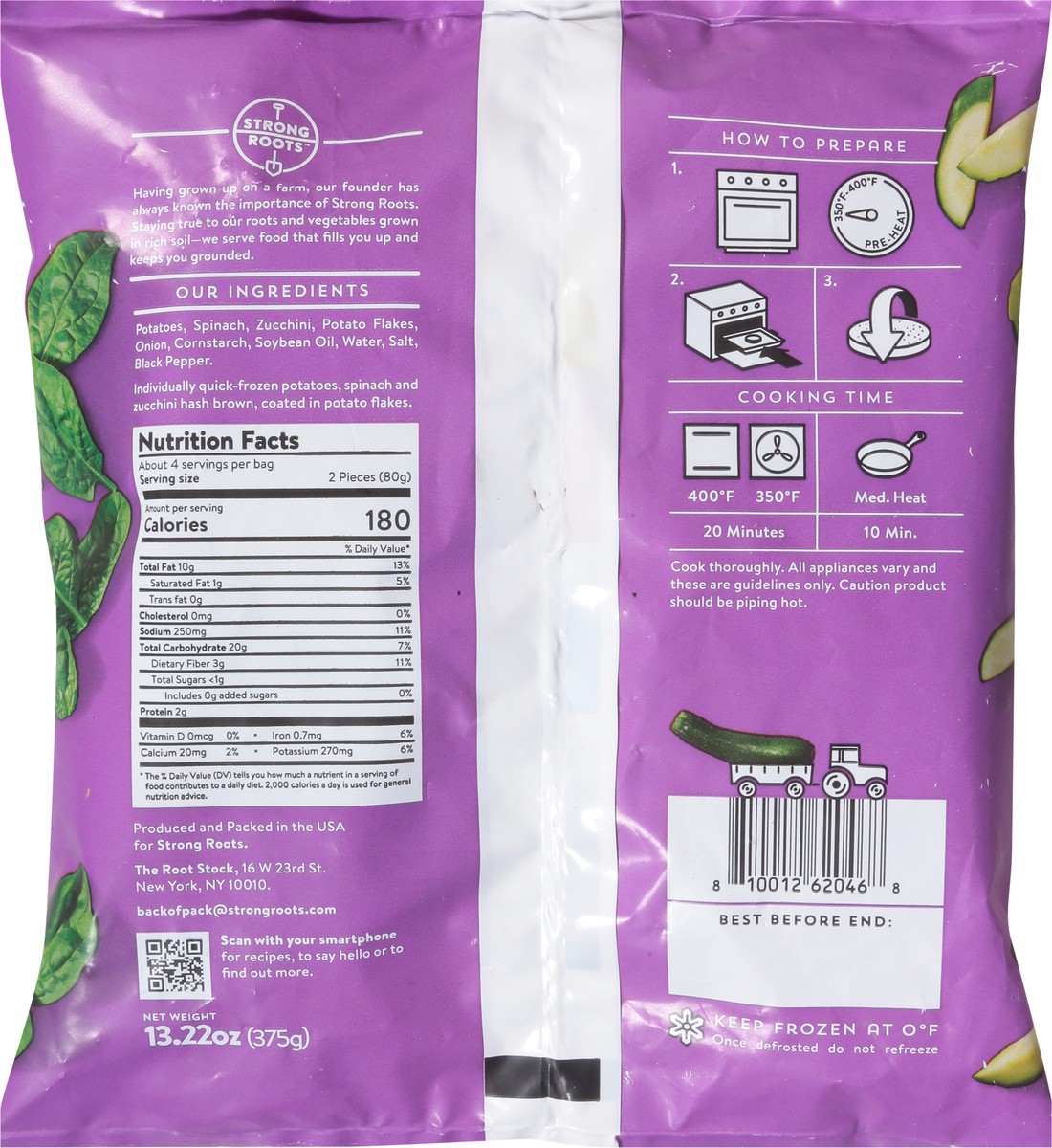 slide 8 of 12, Strong Roots Zucchini Hash Brown 13.22 oz, 13.22 oz