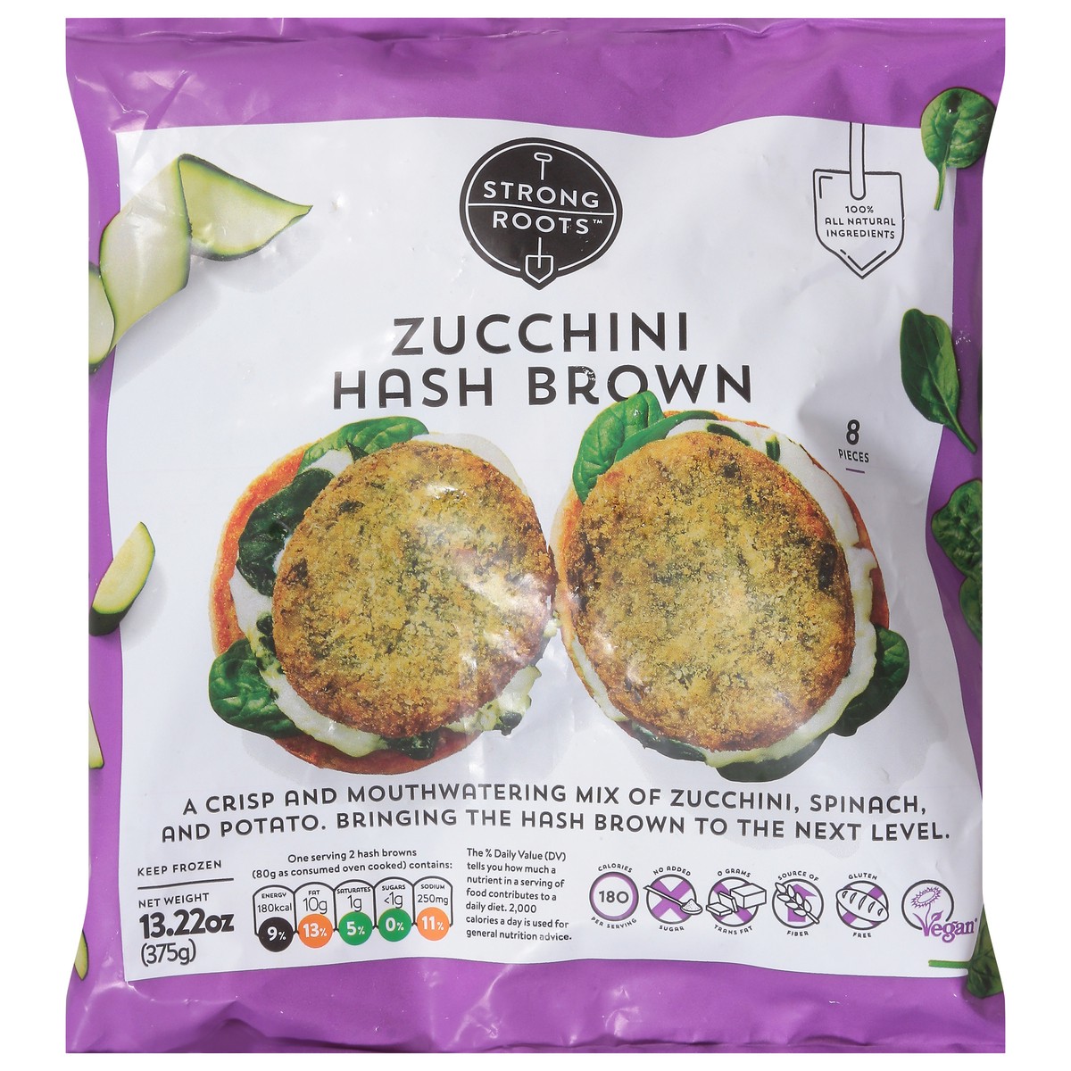 slide 1 of 12, Strong Roots Zucchini Hash Brown 13.22 oz, 13.22 oz