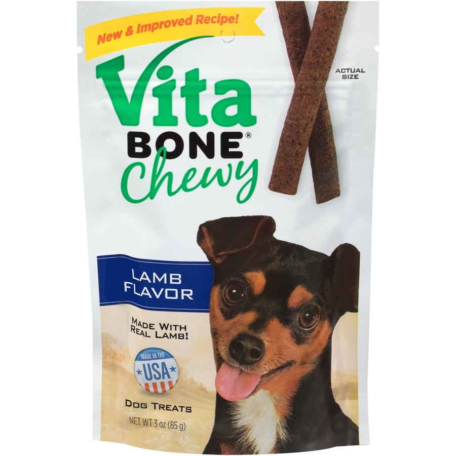 slide 1 of 1, Vita Bone Chewy Lamb Flavor Dog Treats, 3 oz