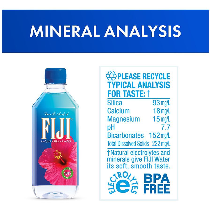 slide 5 of 5, Fiji FIJI Natural Artesian Bottled Water, 500mL / 16.9 Fl Oz, 1 ct