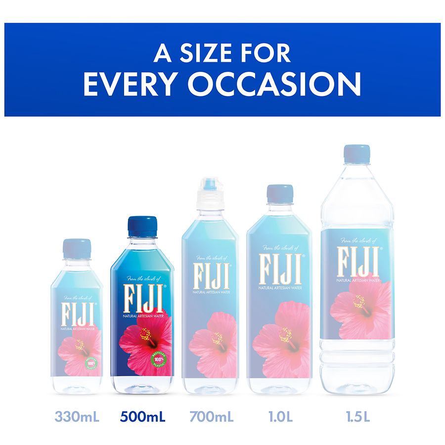 slide 2 of 5, Fiji FIJI Natural Artesian Bottled Water, 500mL / 16.9 Fl Oz, 1 ct
