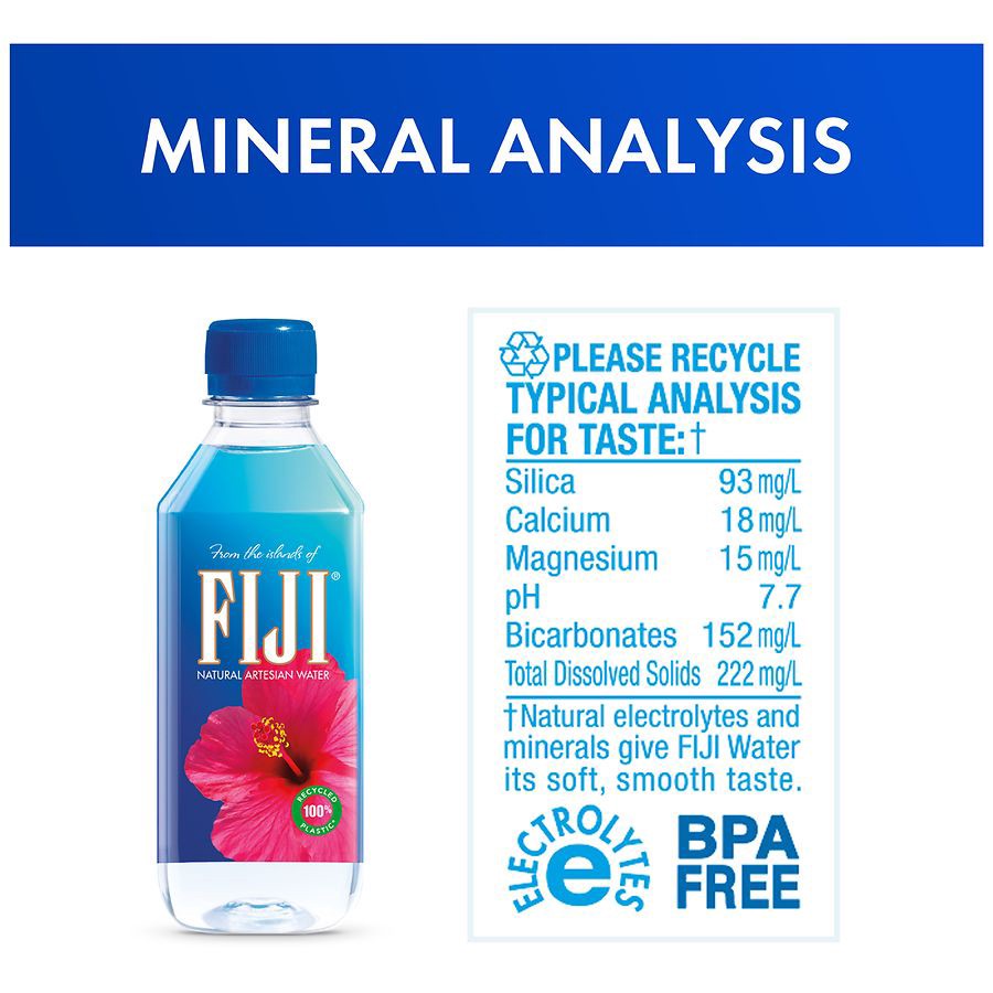 slide 3 of 5, Fiji Natural Artesian Bottled Water, 330mL / 11.15 Fl Oz (Pack of 6), 6 ct